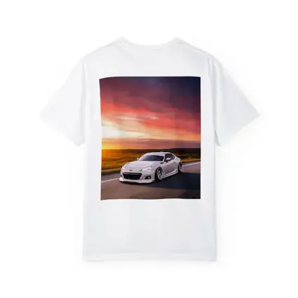 Subaru BRZ White Coupe Sunset Highway Drive