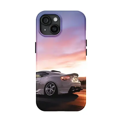 Subaru BRZ Speeding Road Sunset Sky