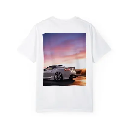 Subaru BRZ Speeding Road Sunset Sky