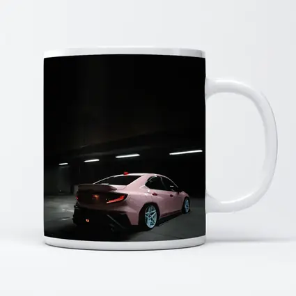 Subaru BRZ Pink Car Underground Parking Night