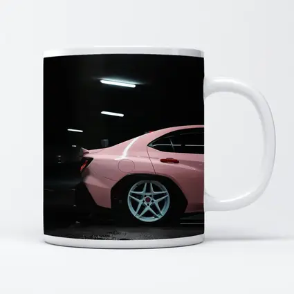 Pink Subaru BRZ Dark Underground Parking Garage