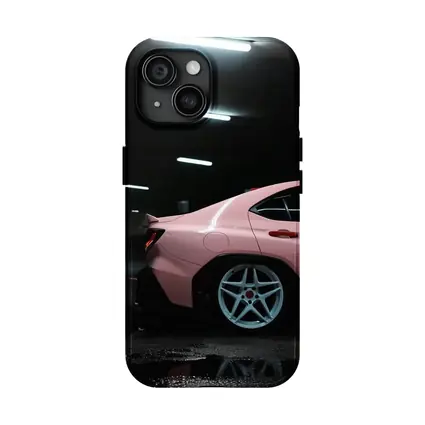 Pink Subaru BRZ Dark Underground Parking Garage