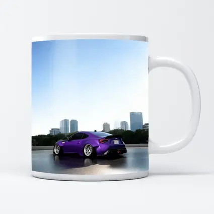 Purple Subaru BRZ Stance City Skyline