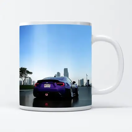 Subaru BRZ Purple Coupe City Skyline