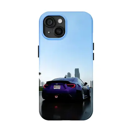 Subaru BRZ Purple Coupe City Skyline