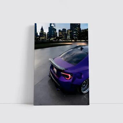 Subaru BRZ Purple Stance City Night