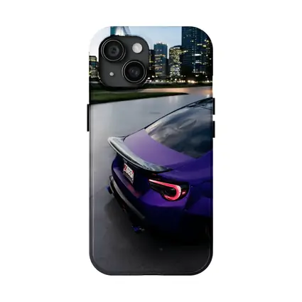 Subaru BRZ Purple Stance City Night