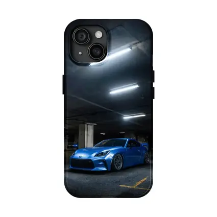 Subaru BRZ Blue Stance Underground Parking Garage