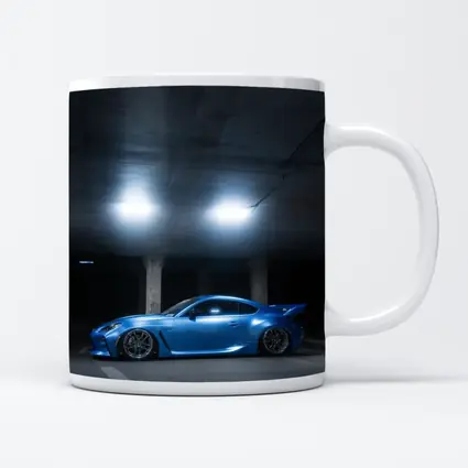 Subaru BRZ Blue Underground Parking Garage