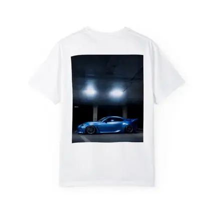 Subaru BRZ Blue Underground Parking Garage