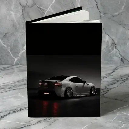 Subaru BRZ White Car Dark Background