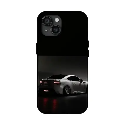 Subaru BRZ White Car Dark Background