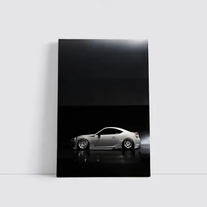 Subaru BRZ White Slammed Dark Studio
