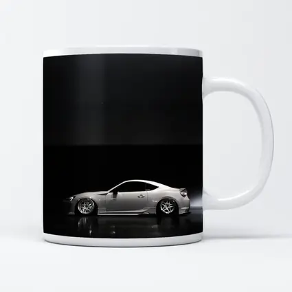Subaru BRZ White Slammed Dark Studio