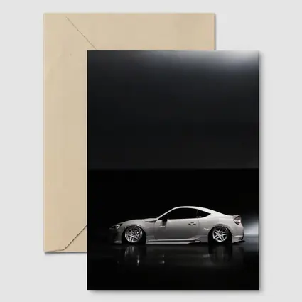 Subaru BRZ White Slammed Dark Studio