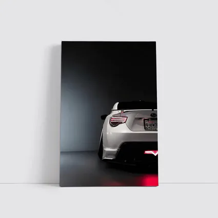 Subaru BRZ White Rear Studio Dark Background