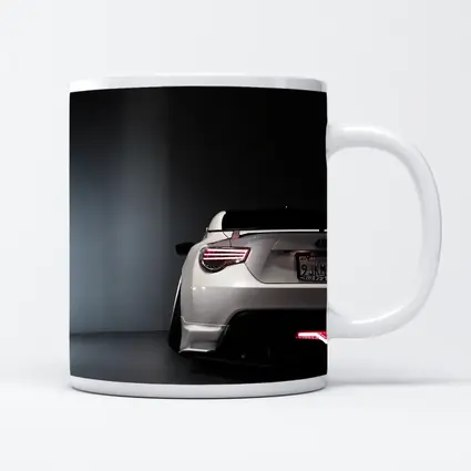 Subaru BRZ White Rear Studio Dark Background