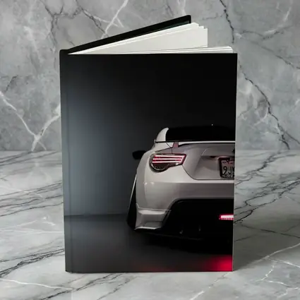 Subaru BRZ White Rear Studio Dark Background