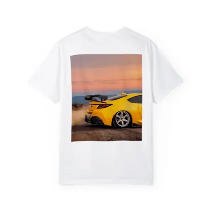 Subaru BRZ Yellow Stance Desert Sunset