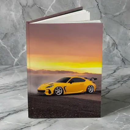 Subaru BRZ Yellow Wide Body Desert Sunset