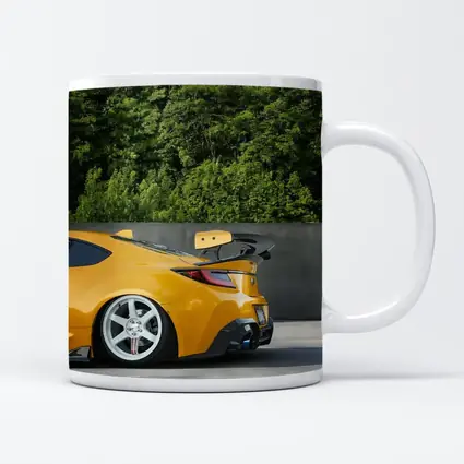 Yellow Subaru BRZ Wide Body Parking Lot