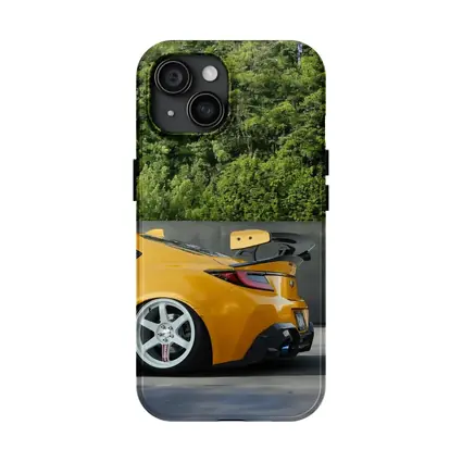 Yellow Subaru BRZ Wide Body Parking Lot