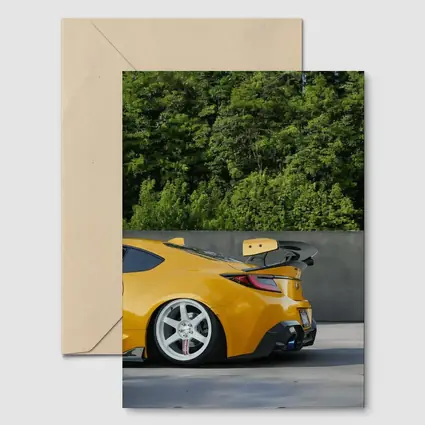 Yellow Subaru BRZ Wide Body Parking Lot