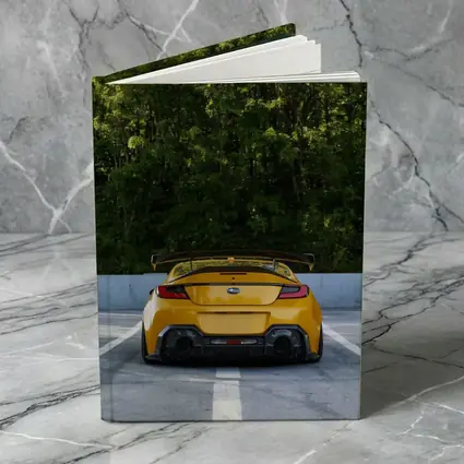 Subaru BRZ Yellow Wide Body Rear View