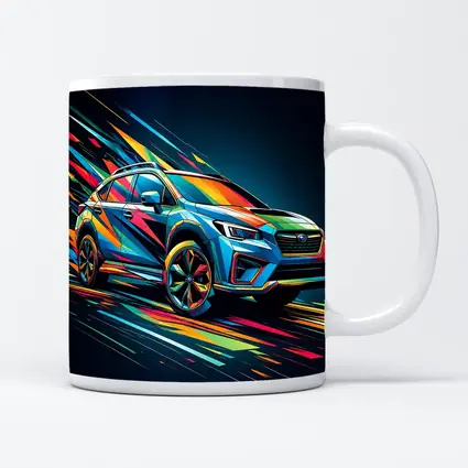 Subaru Crosstrek Colorful Abstract Speed Art