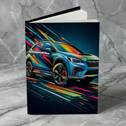 Subaru Crosstrek Colorful Abstract Speed Art
