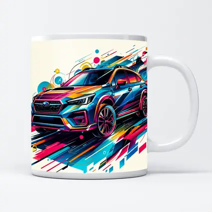 Subaru Crosstrek Colorful Abstract Art Style