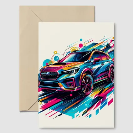 Subaru Crosstrek Colorful Abstract Art Style
