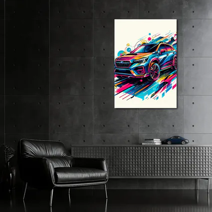 Subaru Crosstrek Colorful Abstract Art Style