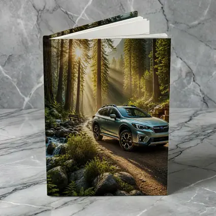 Subaru Crosstrek on Forest Mountain Trail
