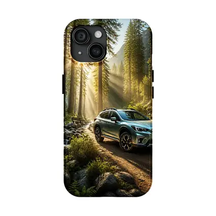Subaru Crosstrek on Forest Mountain Trail