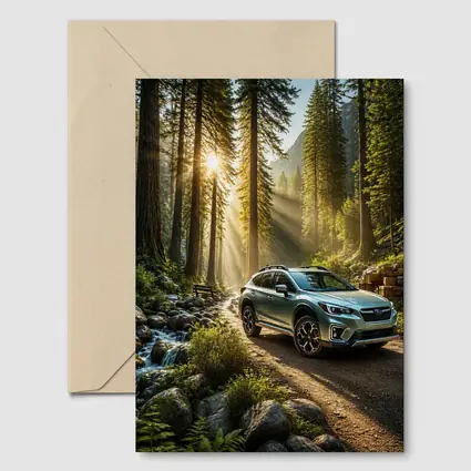 Subaru Crosstrek on Forest Mountain Trail