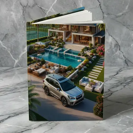 Subaru Forester Parked At Luxury Villa