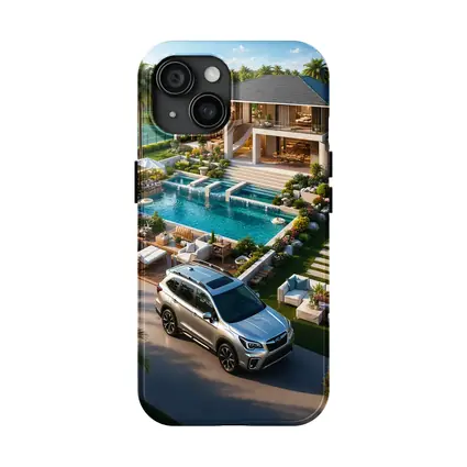 Subaru Forester Parked At Luxury Villa