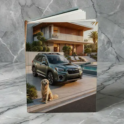 Subaru Forester Green SUV Luxury Home Driveway