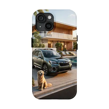 Subaru Forester Green SUV Luxury Home Driveway