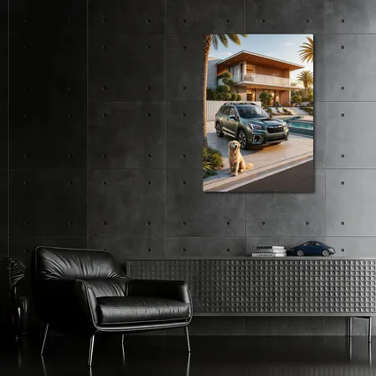 Subaru Forester Green SUV Luxury Home Driveway