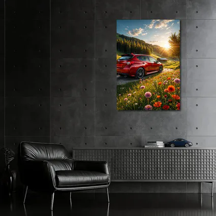 Subaru Impreza WRX Red Sunny Meadow
