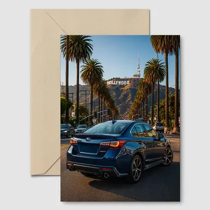 Subaru Legacy Sedan Hollywood Los Angeles Street