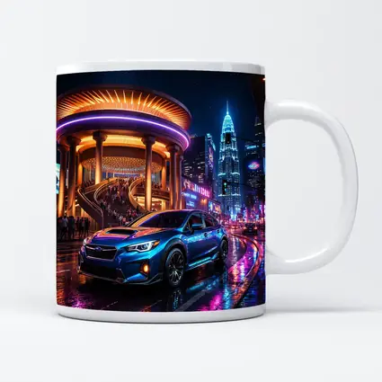 Subaru Levorg Blue Neon City Night