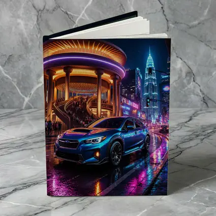 Subaru Levorg Blue Neon City Night