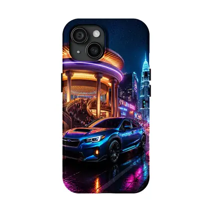 Subaru Levorg Blue Neon City Night