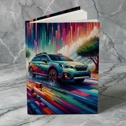 Subaru Outback Abstract Colorful Digital Art