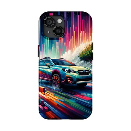 Subaru Outback Abstract Colorful Digital Art