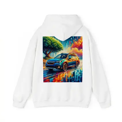 Subaru Outback Colorful Pixel Art Background