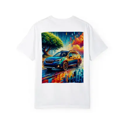 Subaru Outback Colorful Pixel Art Background